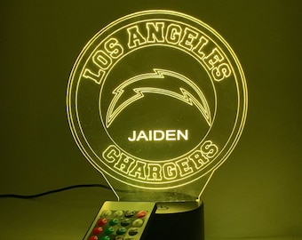 Lámpara 3D Los Angeles Chargers Personalizada