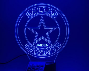 Dallas Cowboys 3D Lamp Personalized