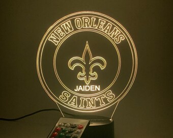 New Orleans Saints 3D Lamp Personalized