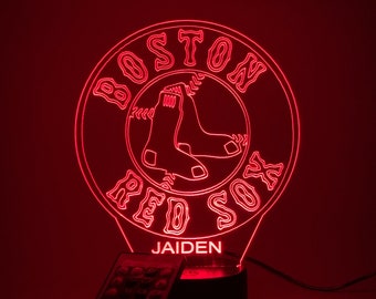 Boston Red Sox 3D Lamp Personalized