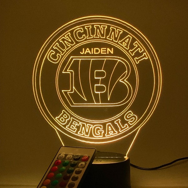 Cincinnati Bengals 3D Lamp Personalized