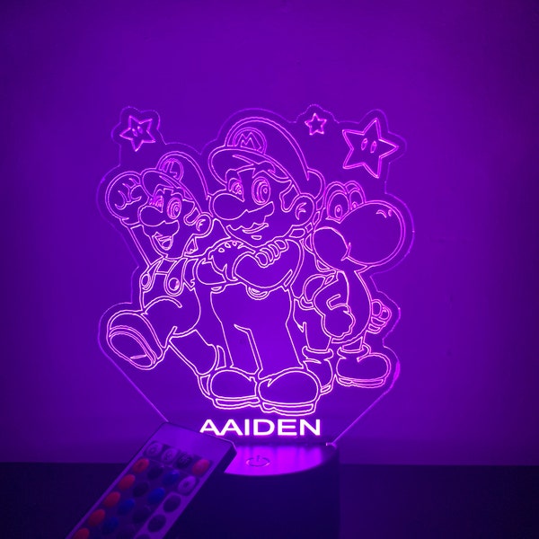 Kids Character  Night Light 3D LED Personalized Table Light With Remote