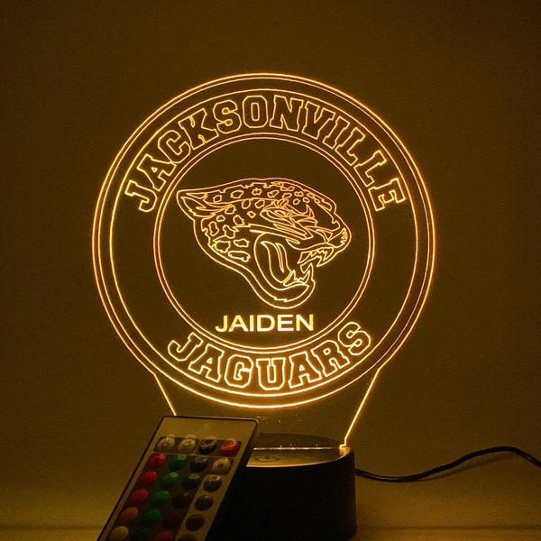 Jacksonville Jaguars 3D Lamp Personalized