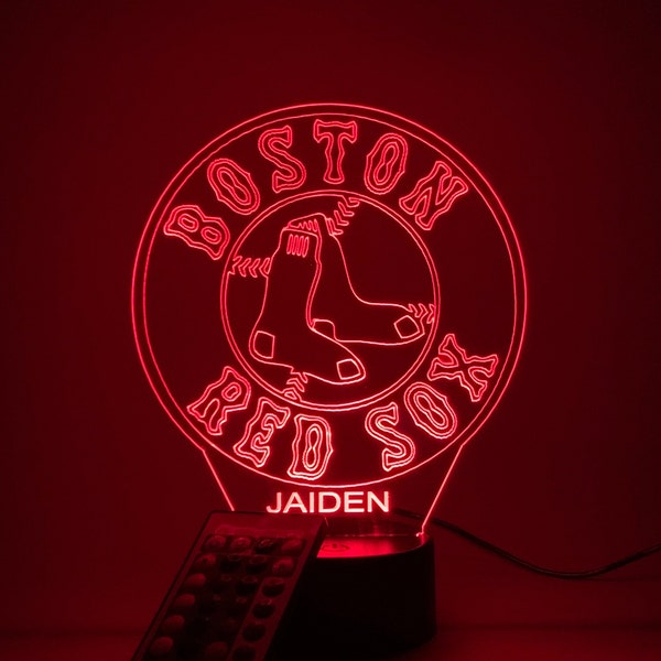 Boston Red Sox 3D Lamp Personalized