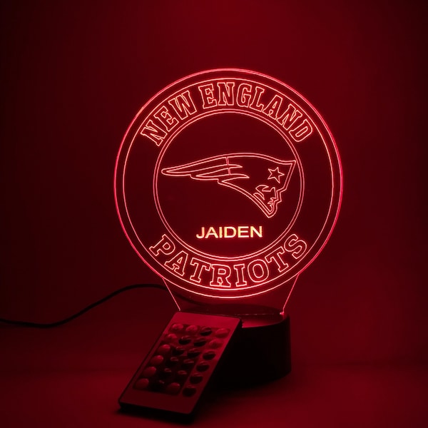New England Patriots 3D Lamp Personalized
