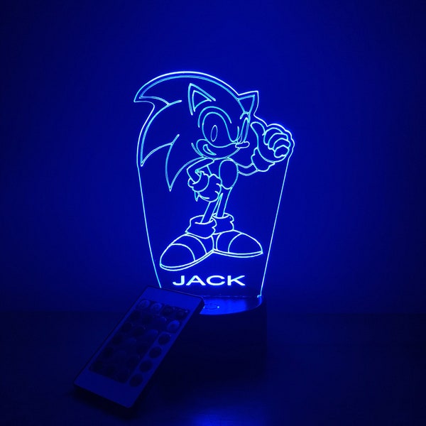 Sonic 3D Lampe Personalisiert