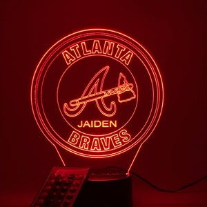 Atlanta Braves 3D Lamp Personalized