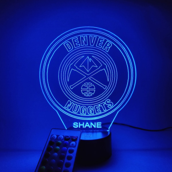 Denver Nuggets 3D Lamp Personalized