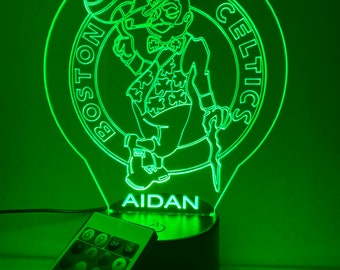 Lampe 3D Boston Celtics à Personnaliser