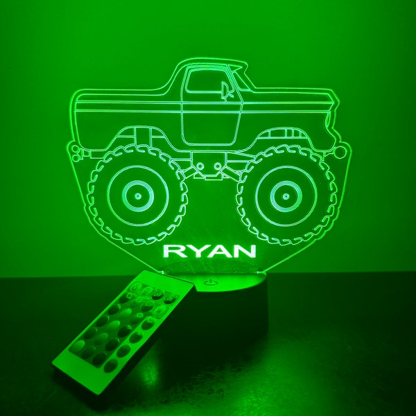 Monster Truck Table Lamp Etsy