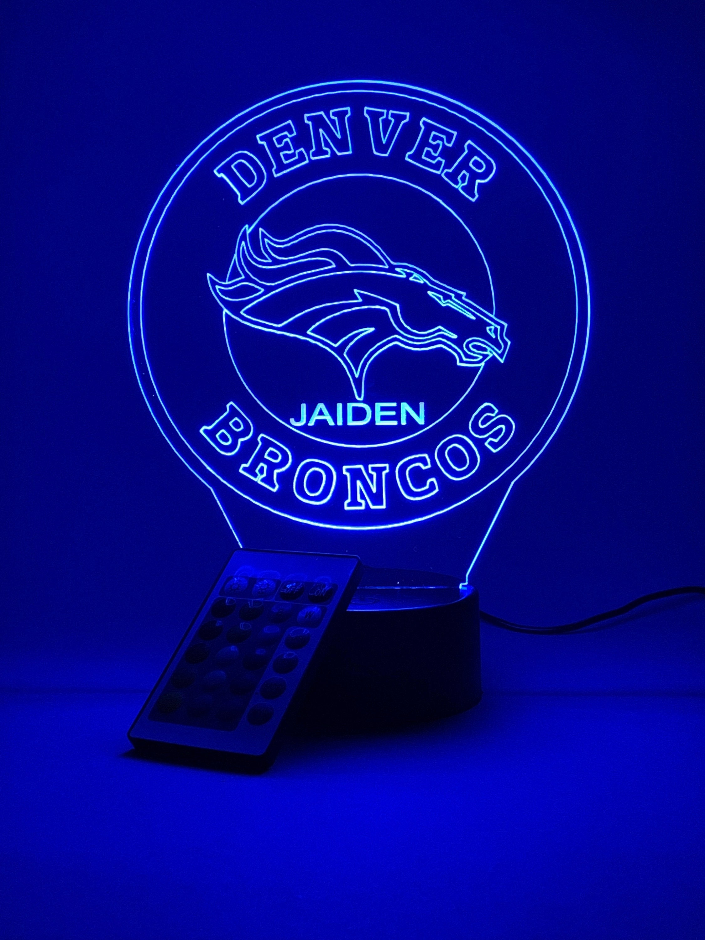 Broncos 2024 neon light