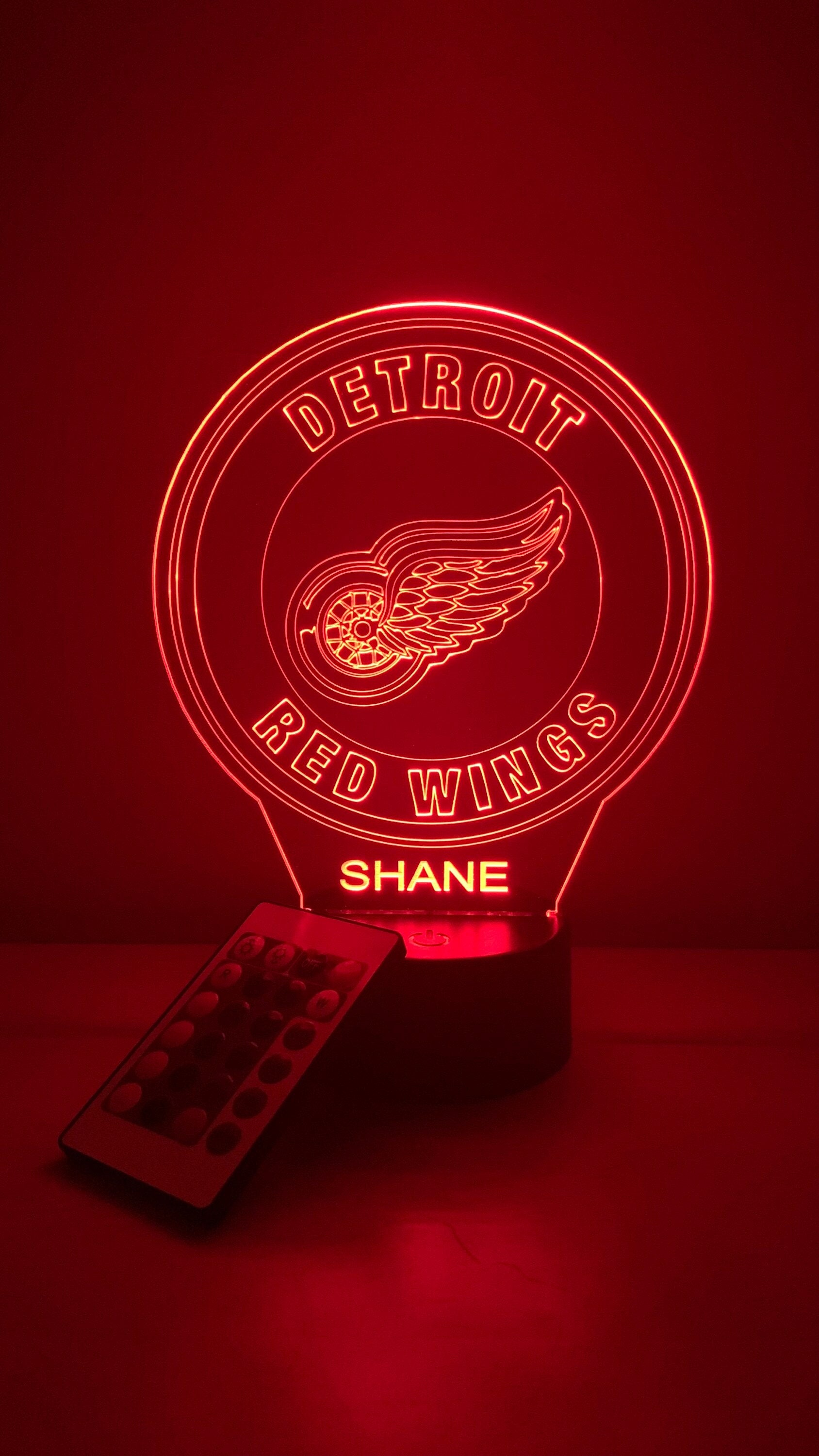Backlit LED Detroit Red Wings 3D Sign -  Israel