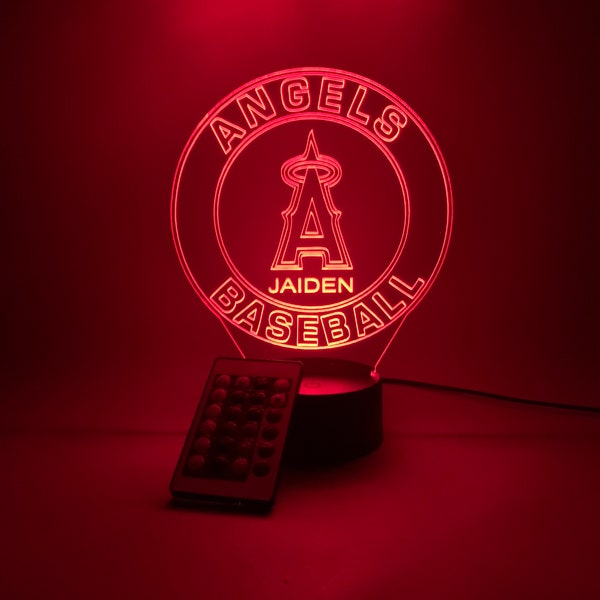 Los Angeles Angels 3D Lamp Personalized