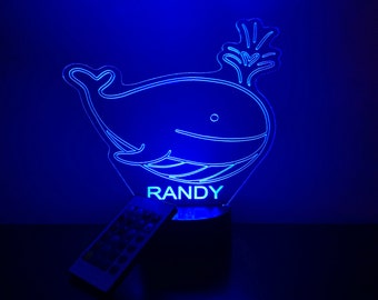 Wal 3D Lampe Personalisiert
