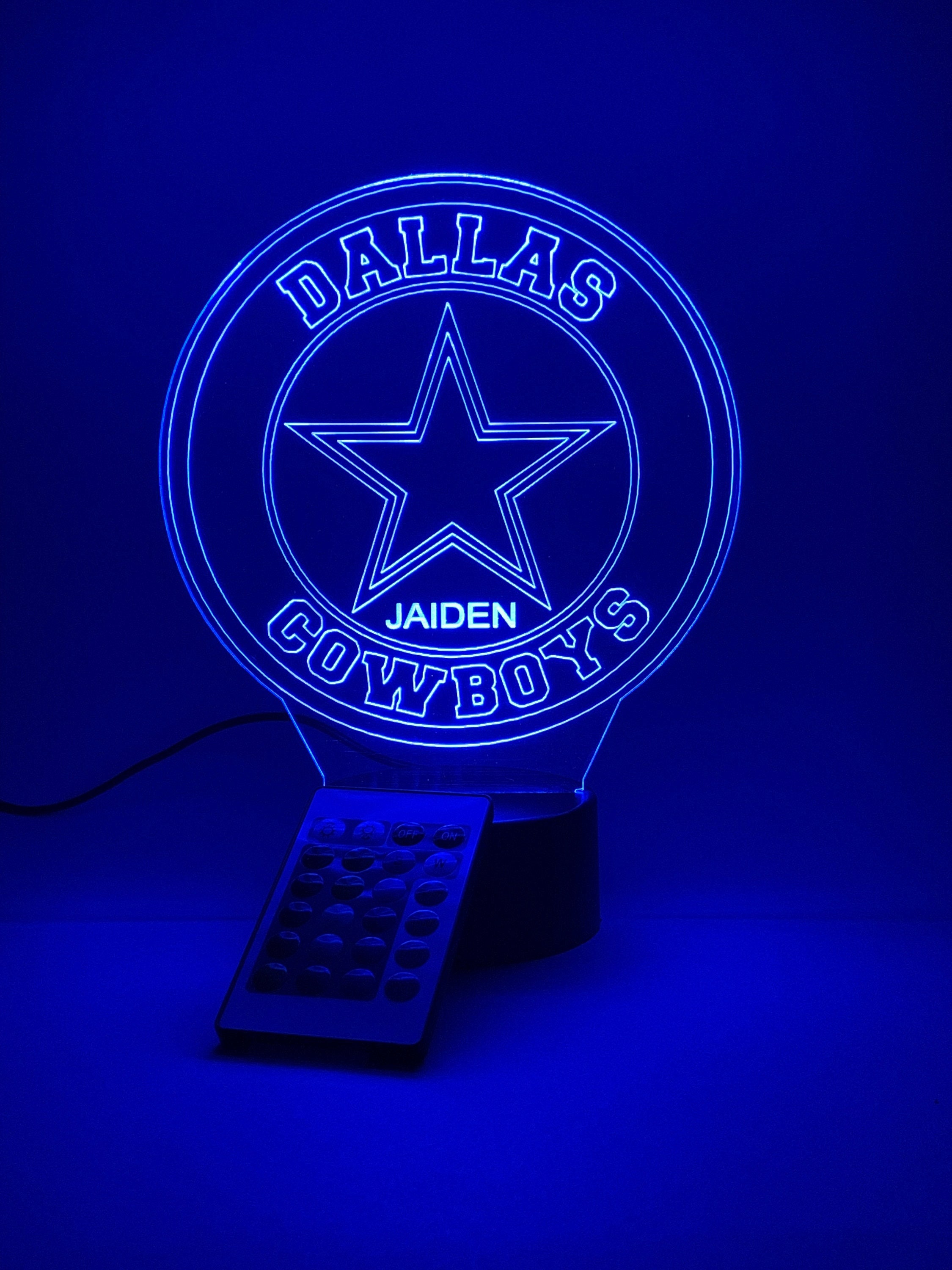 Dallas Cowboys 3D Lamp Personalized
