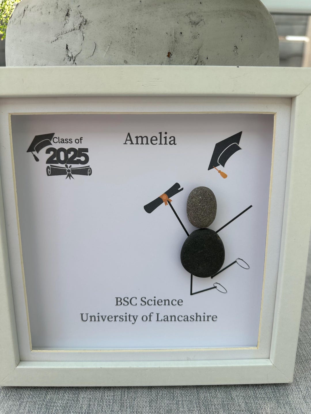 Personalised Graduation Pebble Picture Framed Art - Etsy UK
