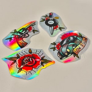 Holographic Tattoo flash design stickers