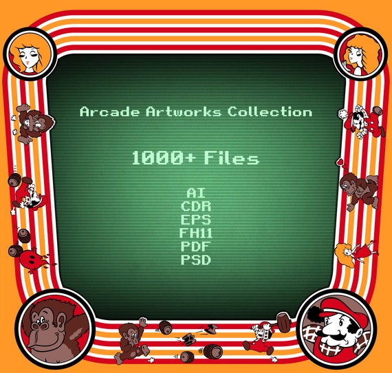 1000 Arcade Cabinet Printable Side Artwork Marquees Bezels - Etsy