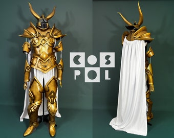 Knights of the Zodiac Capricorn Cosplay costume / full gold armor costume