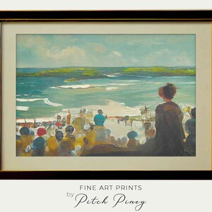Coastal Seaside Oil - Painting  /  Coastal Decor Wall Art  /  Seascape Digital PRINTABLE ART