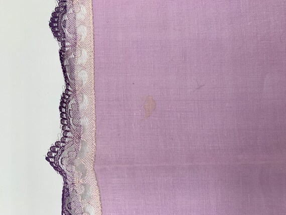 Lavender Purple Vintage Handkerchief/Hanky Edged … - image 6