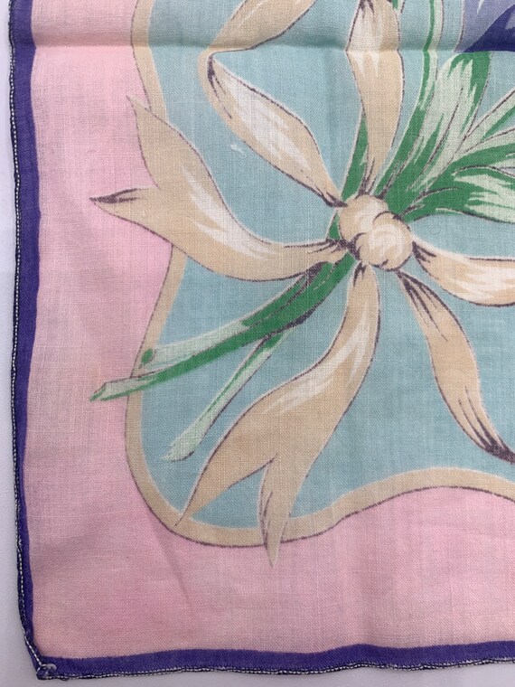 Vintage Handkerchief/Hanky - Bouquet of Blue Flow… - image 2
