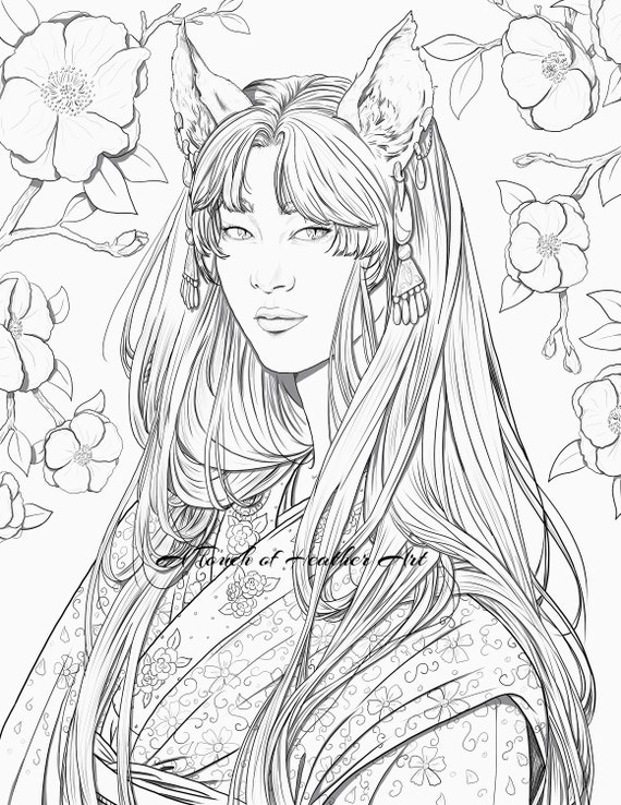Anime Wolf Girl Coloring Pages - Il 570xN.4066367039 Lun6 