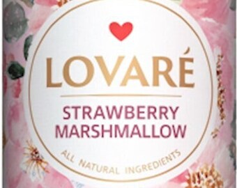 Lovare Green Tea "STRAWBERRY MARSHMALLOW" Loose Tea in Tube Made in Ukraine