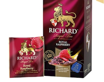 Richard Royal Fruit Tea ROYAL RASPBERRY 25 Tea Bags Made in Russia All Natural Tea