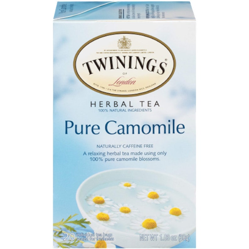 Twinings Herbal Tea PURE CAMOMILE 20 Tea Bags Made in England Etsy