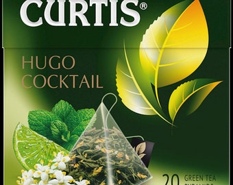 Curtis Green Tea HUGO COCKTAIL 20 Pyramids Made in Russia