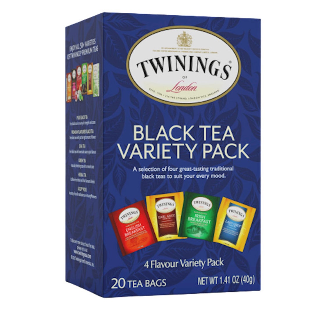 Twinings Black Tea CLASSIC 5 Variety Pack 20 Tea Bags Made in England ...