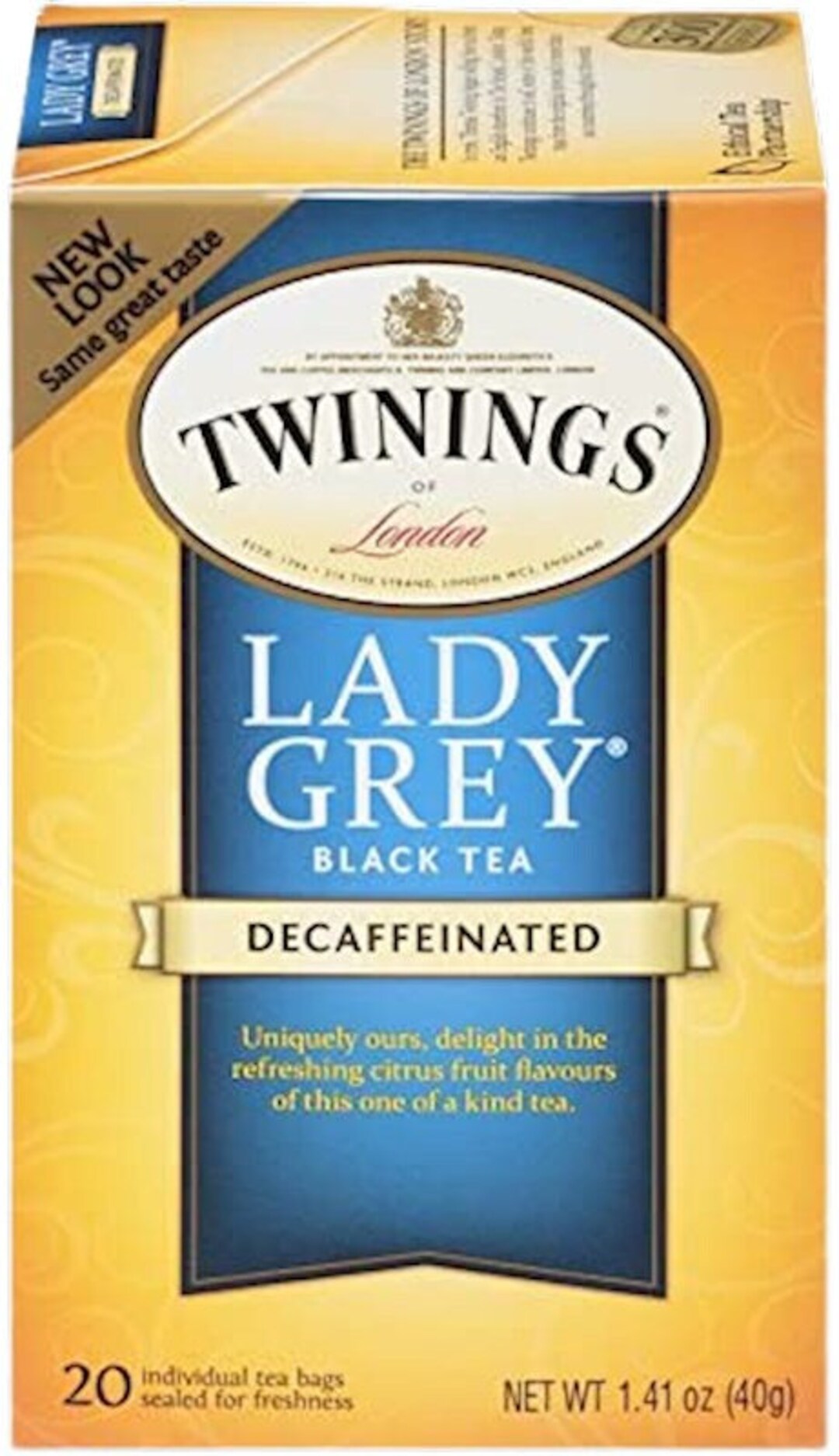 Twinings Tea DECAF LADY GRAY 20 Tea Bags Made in England - Etsy