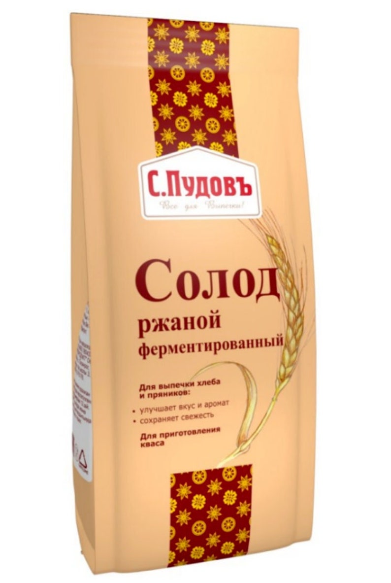 S.Pudov Fermented Rye malt for bread 300g С.Пудовъ Солод ржаной ферментированный image 1