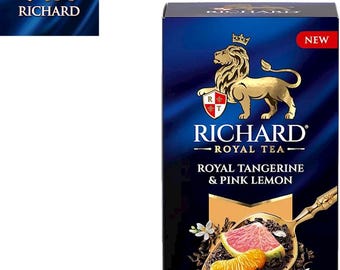Richard Royal Black Tea TANGERINE + PINK LEMON 25 Tea Bags