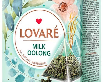 Lovare Green Tea "MILK OOLONG" 15 Pyramids Made in Ukraine All Natural Tea
