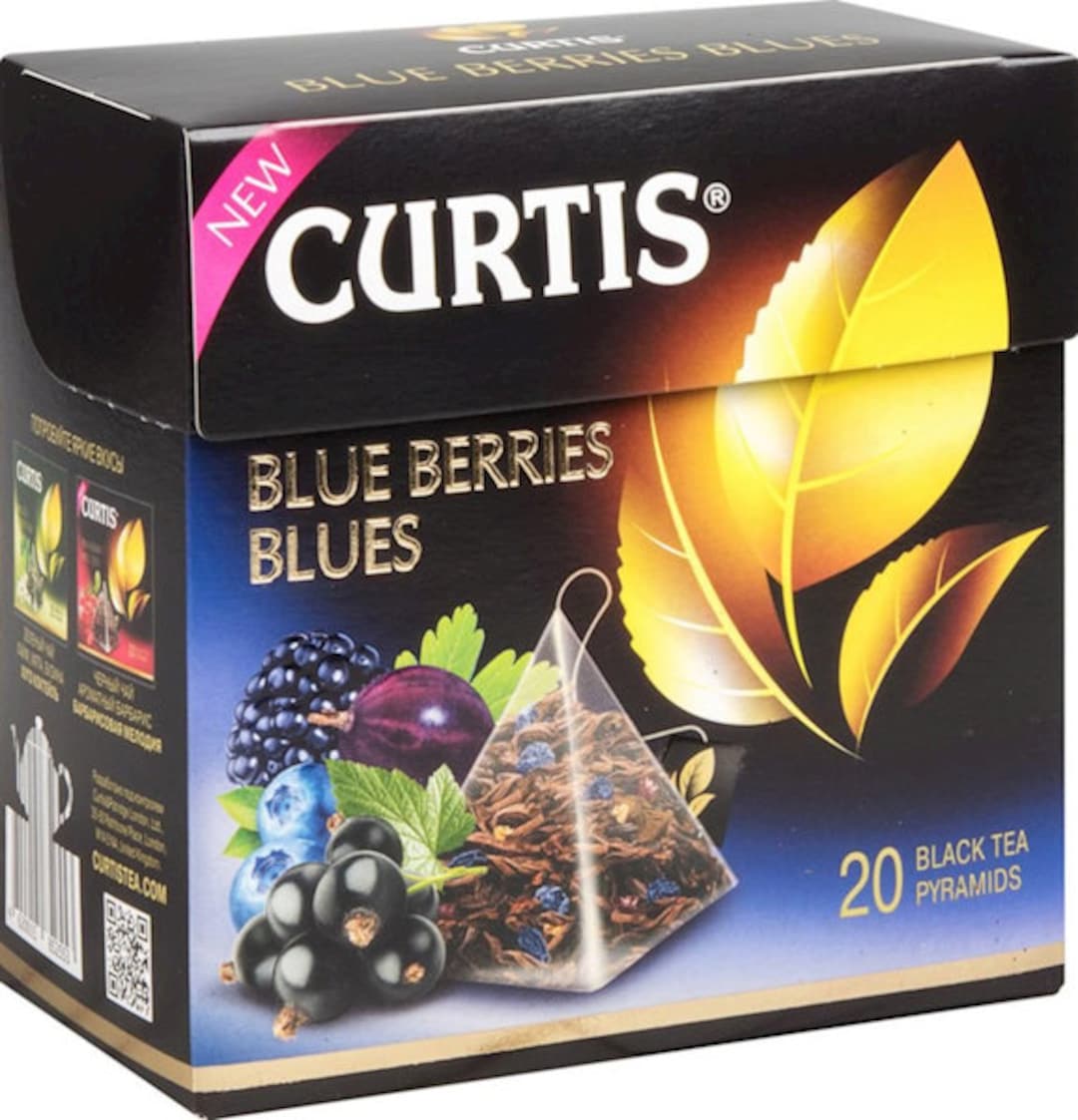 Curtis Black Tea BLUE BERRIES BLUES 20 Pyramids Made in Russia - Etsy