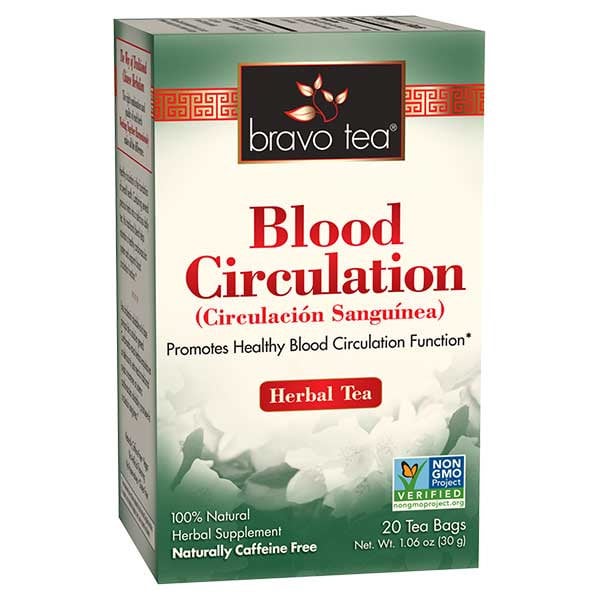 Bravo Herbal Tea Blood Circulation 20 Tea Bags Healthy Blood Function Non-GMO