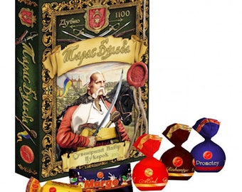 Maria Candy Set TARAS BULBA chocolate Candy GIFT Box 500g Sweets Made in Ukraine