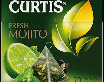 Curtis Green Tea FRESH MOJITO 20 Pyramids Made in Russia