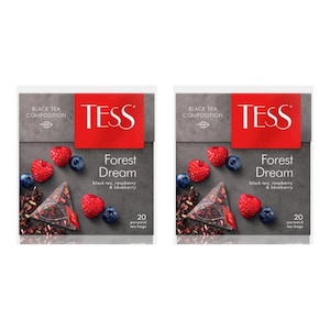 2 PACK "TESS" Black TEA Forest dream with raspberry & blueberry 20 pyramids