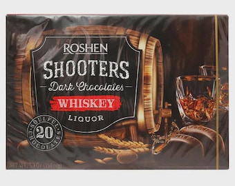 Roshen Chocolate *SHOOTERS* with WHISKEY 150g Gift Pack Made in Ukraine