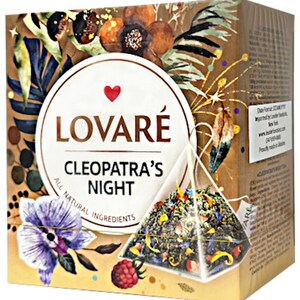 Lovare Tea "CLEOPATRA'S NIGHT" 12 Pyramids Made in Ukraine All Natural Tea