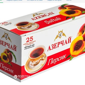 Azercay Black Tea With PEACH 25 Tea Bags Made in Azerbaijan Kosher ...
