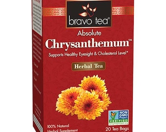Bravo Herbal Tea Absolute Chrysanthemum 20 Tea Bags Eyesight & Cholesterol Levels Non-GMO