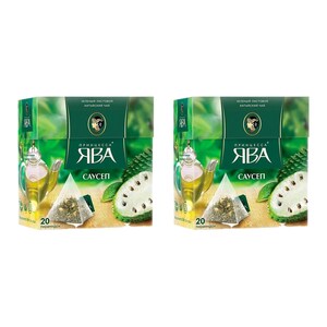 2 PACK "PRINCESSA JAVA" Green Tea Soursop 20 pyramids