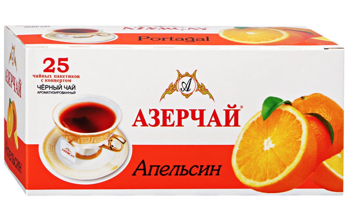 Azercay Black Tea With ORANGE 25 Tea Bags Made in Azerbaijan Kosher ...