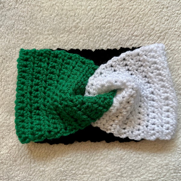 NY Jets NFL Inspired Twisted Crochet Headband
