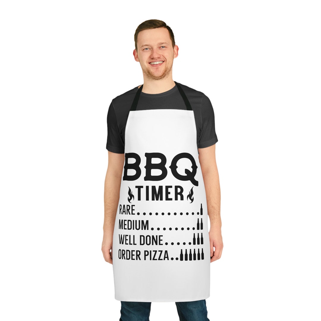 BBQ Timer Apron Funny Grill Etsy