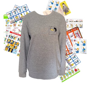 Sweat-shirt brodé carte sécurité d'avion